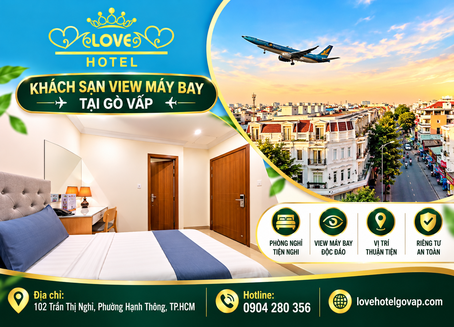khách sạn sạch sẽ, tiện nghi gần sân bay Tân Sơn Nhất